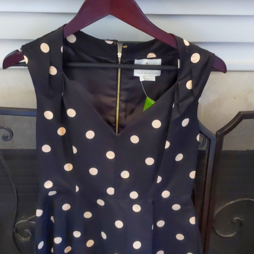 Original tag on Kate Spade polka dot dress